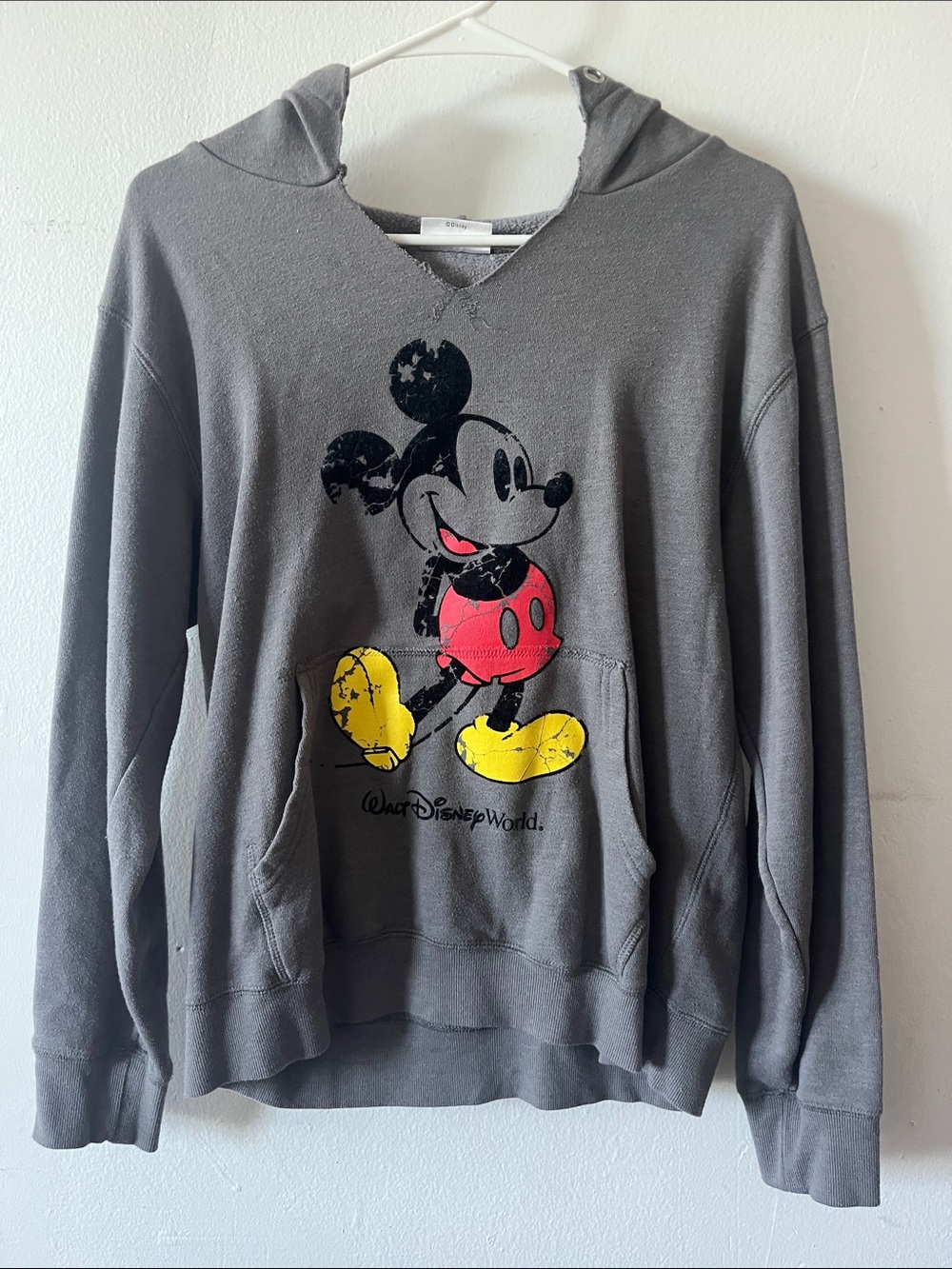 Disney Gray Hoodie with Mickey Graphic (Yellow, Red, Black) - Picture 3 of 9